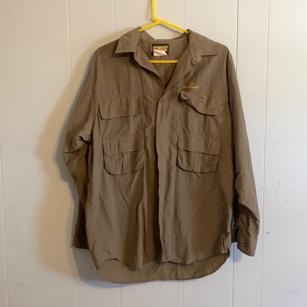 SafTBak ‘Ducks Unlimited’ Large Casual Long Sleeved Shirt Hunting Fishing Shirt